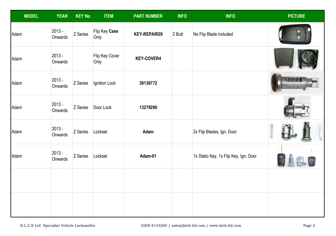Vauxhall Catalogue Adam 2